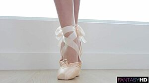 Ballerina Petite Teen Rides Monster Cock Doggystyle Missionary Facial with Small Tits Bouncing