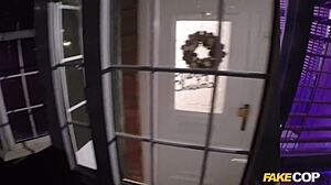 hey cam girl, cop rams your pussy by the christmas tree?