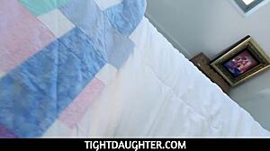 Two Hot Teens Threesome Big Dick Stepdad POV!