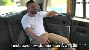 Free backseat ride turns into sneaky public taxi fuck fest