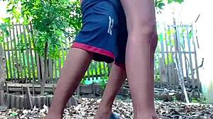 damn fucking neighbors wife in backyard garden feels so intense outdoors