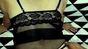 POV Wife Bent Over in Erotic Lingerie Takes Deep Doggystyle Anal Pounding