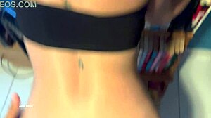 cunhada calls for video game then rides pov to orgasm