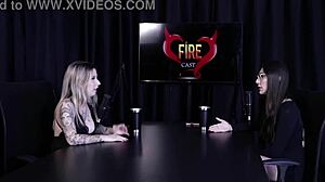 Naughty Interview Packed with Slutty Action Featuring Melina Khalifa in Porn Cast Brazil Part 2 on Sheer Red Lingerie