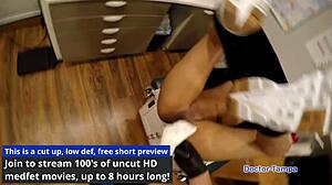 Dr tampa's smuggling inc hides jackie banes' latex-clad latina assets under police gloves and leggings