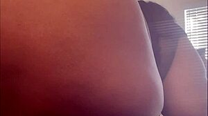 pretty ebony ava knightly plugs ass with diamond begs daddy for cum