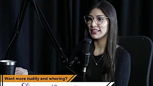 Naughty Interview Packed with Slutty Action Featuring Melina Khalifa in Porn Cast Brazil Part 2 on Sheer Red Lingerie