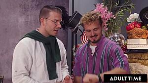 coworkers naughty xmas vintage shoot uh turned wild orgy!