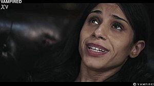 black vampire lezdom rips latina slave's clothes for wet pussy domination scissoring