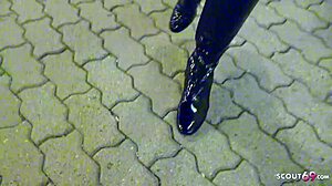 German teen student marilyn takes first anal after wild party night