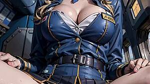 What if sexy ai flight attendant flashes pussy under skirt on plane?