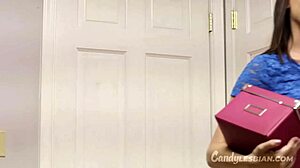 Step mom shows step daughter strapon pussy fucking on lesbian gf