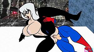 Porn parody twist on cat's vajayjay spider plays naughty!