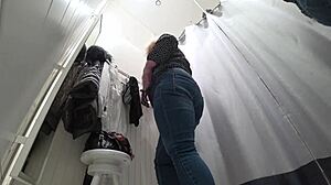 hey fat milf in fitting room you changing for who?