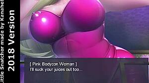 Pink bodycon women suck huge cock in little snatcher hentai