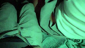 Skinny Nerdy College Girl in Glasses Takes POV Dick in Homemade Dorm Vid