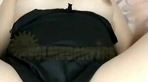 Hey pregnant redhead, milk those tits with dildo on bed