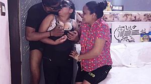 pregnant indian stepmom and stepsis share 69 ass fuck with fingering and sucking