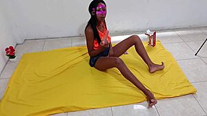 i'm such a horny bitch learning to deepthroat and lick big latina milf cocks with dildos