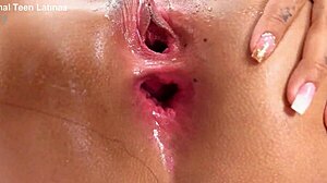 thin breiny zoe gapes on 2 monster cocks dap piss gangbang mouthful cum