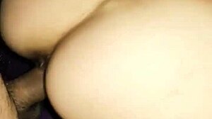 close up cowgirl rides huge cock with anal plug stretching her ass