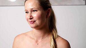 Hey, watch this cute blonde beauty slide fingers deep into her tight ass