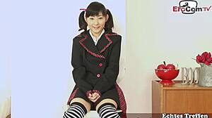 skinny japanese 18 year old teen cries from first time creampie her tight petite body submits completely