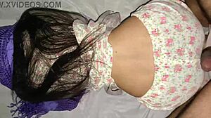 पंजाबी सौतेली मां बेटे पर ढोंगी बाबा की गंदी हिंदी सेडक्शन के लिए नंगी!