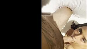 Watch this tiny 18-year-old latina's pussy get stretched huge by monster cock in her first porn casting ever