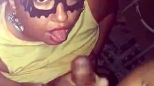 Thick Portuguese BBW prostitute gulps hot milk before sucking big tits and ass play!