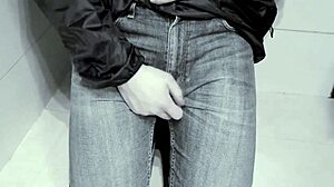 peeing in jeans right in the toilet 🚽😜