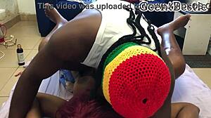 couple sneaks passionate moans after work in loving missionary embrace