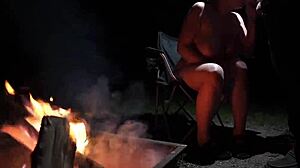 Forest Nudist Sucks Cock With Big Tits!!