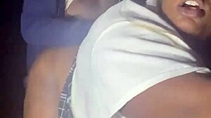 sexy ebony bbw milf sucks fat black cock then fucks in dark forest