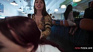 sneaky waitress rides me cowgirl then doggystyle in restaurant before we get caught fucking hard