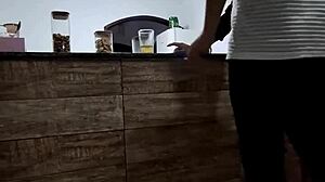 Cheatin' wife takes stranger's anal creampie at bar only