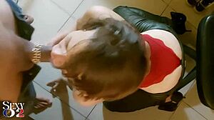 french slut deepthroats rims ass in red satin n heels 😈🍑