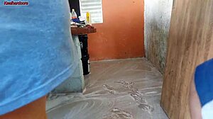 wife left and hot short maid grabbed my cock shoved it in her tight pussy around house huh?