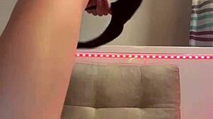 Horny BBW Teen Rides Dildo To Orgasm Cum