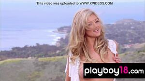 Hot Blondie Katie Vernola's Massive Tits Overflow In Steamy Bath