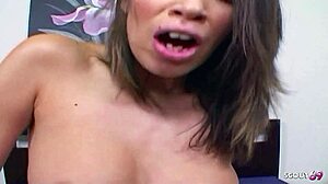 light skinned fit teen takes raw long cock pounding then huge foot cumshots