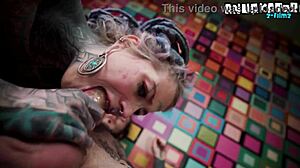 Skinny Goth Virgin's Ass Takes First Monster Cock Ride