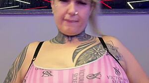 you trained with vibrator in pussy on new year gym go wet legs dripping?