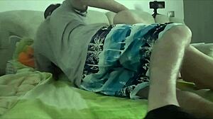 Husband Watches Wife's Tight Pussy Double Creampie Threesome