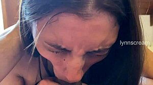 Petite latina teen sneaks pov deepthroat blowjob while parents home swallows cum