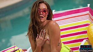 katie kush strips petite body big ass small tits outdoors for playboy