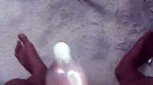 labeto's safe condom cumshot masturbation pulses to sex machine rhythm