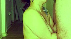 Asian babe chokes on cock for massive facial cumshot