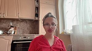 part two explores huge glasses fetish with kinky long nails up close