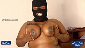 Big ebony bbw milf gets horny fat pussy teased in hot foreplay